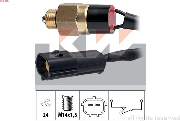 KW 560 346 - Interruttore, Luce di retromarcia autozon.pro