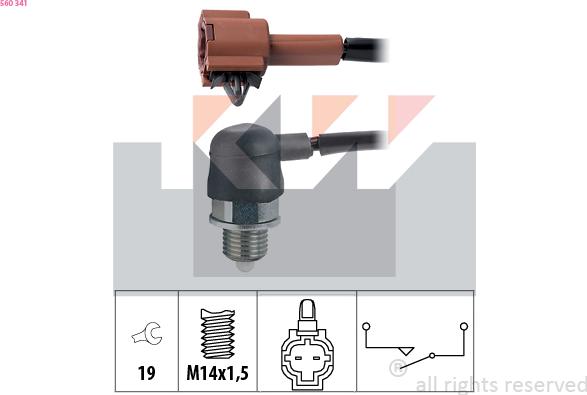 KW 560 341 - Interruttore, Luce di retromarcia autozon.pro