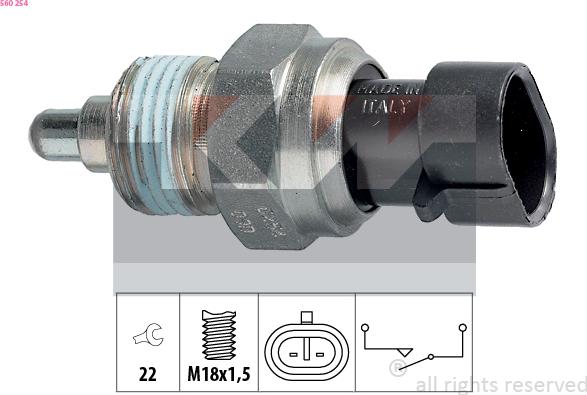 KW 560 254 - Interruttore, Luce di retromarcia autozon.pro