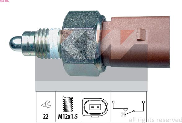 KW 560 266 - Interruttore, Luce di retromarcia autozon.pro