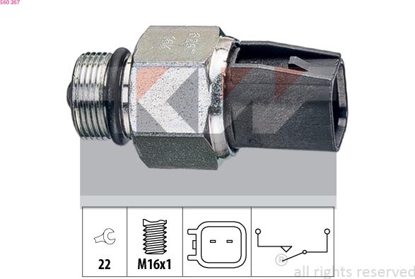 KW 560 267 - Interruttore, Luce di retromarcia autozon.pro