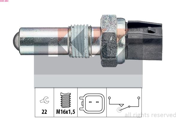 KW 560 283 - Interruttore, Luce di retromarcia autozon.pro