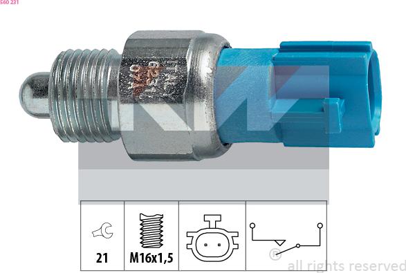 KW 560 231 - Interruttore, Luce di retromarcia autozon.pro