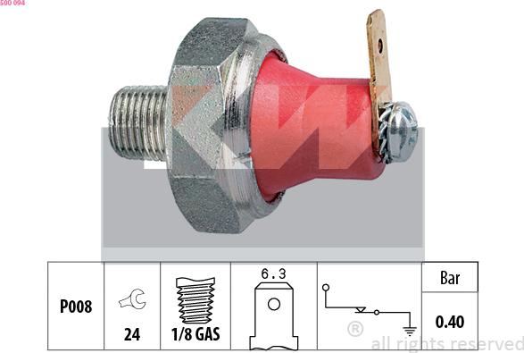 KW 500 094 - Sensore, Pressione olio autozon.pro