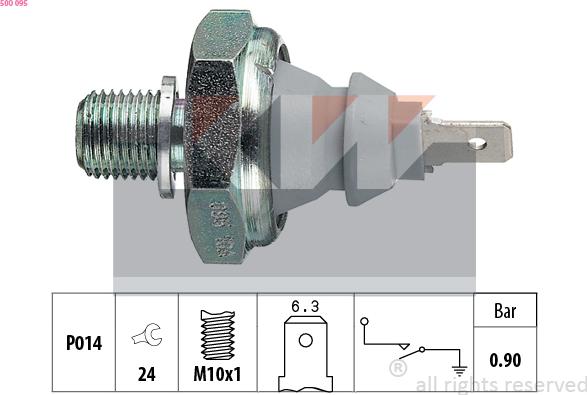 KW 500 095 - Sensore, Pressione olio autozon.pro