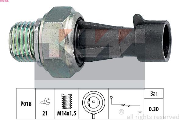 KW 500 096 - Sensore, Pressione olio autozon.pro