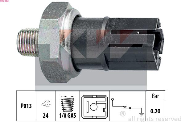 KW 500 042 - Sensore, Pressione olio autozon.pro