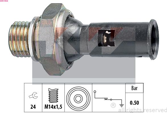 KW 500 056 - Sensore, Pressione olio autozon.pro