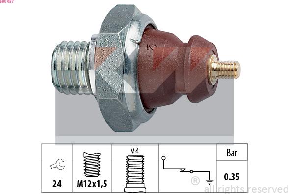 KW 500 057 - Sensore, Pressione olio autozon.pro