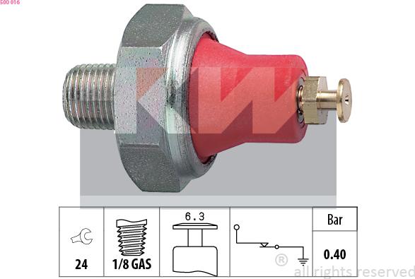 KW 500 016 - Sensore, Pressione olio autozon.pro