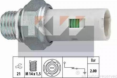 KW 500 084 - Sensore, Pressione olio autozon.pro