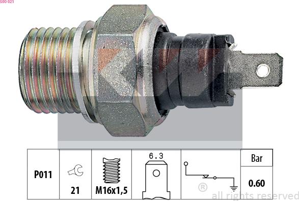 KW 500 021 - Sensore, Pressione olio autozon.pro