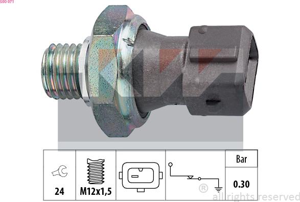 KW 500 071 - Sensore, Pressione olio autozon.pro