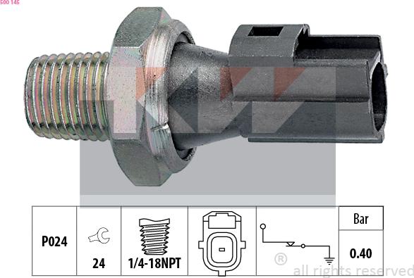 KW 500 145 - Sensore, Pressione olio autozon.pro