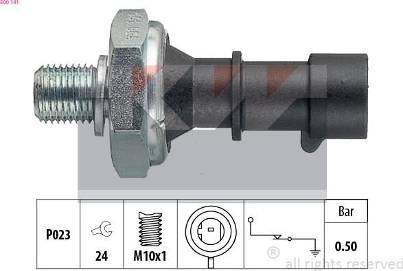 KW 500 141 - Sensore, Pressione olio autozon.pro