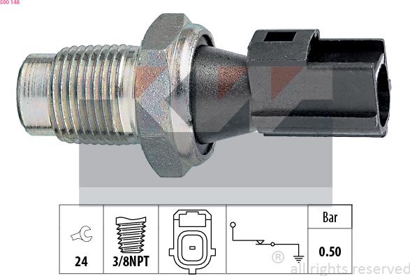 KW 500 148 - Sensore, Pressione olio autozon.pro