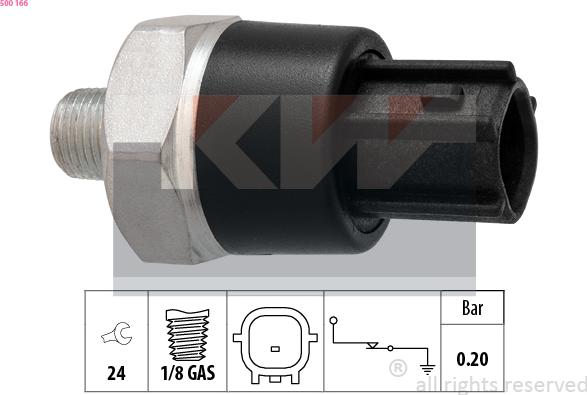 KW 500 166 - Sensore, Pressione olio autozon.pro