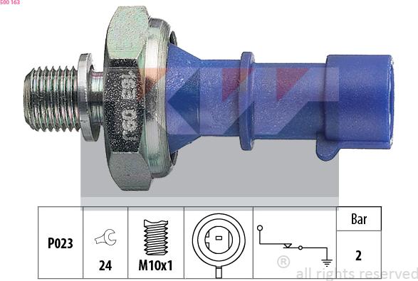 KW 500 163 - Sensore, Pressione olio autozon.pro