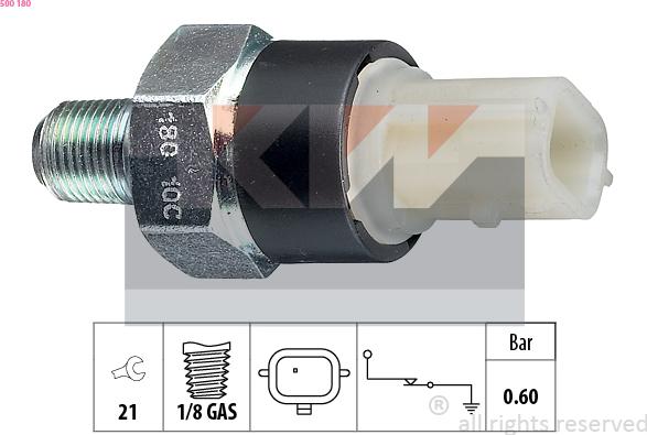 KW 500 180 - Sensore, Pressione olio autozon.pro