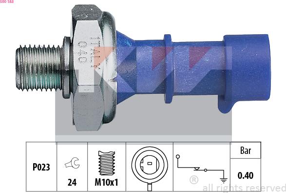 KW 500 183 - Sensore, Pressione olio autozon.pro