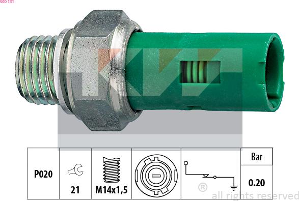 KW 500 131 - Sensore, Pressione olio autozon.pro