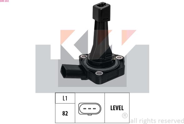 KW 500 232 - Sensore, Livello olio motore autozon.pro