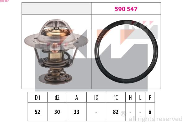 KW 580 947 - Termostato, Refrigerante autozon.pro