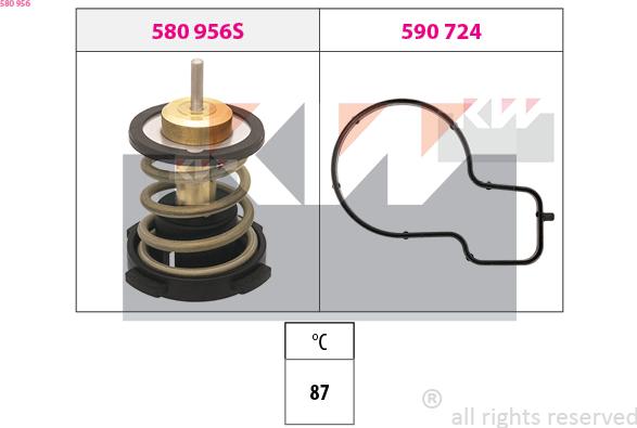 KW 580 956 - Termostato, Refrigerante autozon.pro