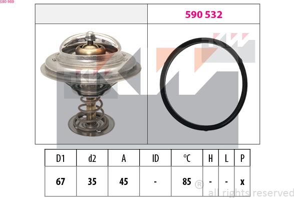 KW 580 989 - Termostato, Refrigerante autozon.pro