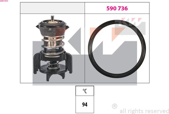 KW 580 933 - Termostato, Refrigerante autozon.pro