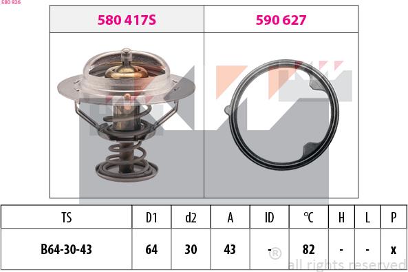 KW 580 926 - Termostato, Refrigerante autozon.pro