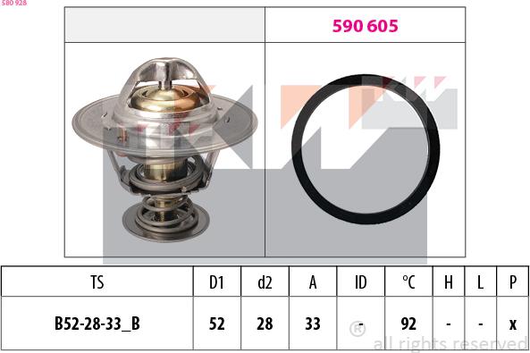 KW 580 928 - Termostato, Refrigerante autozon.pro