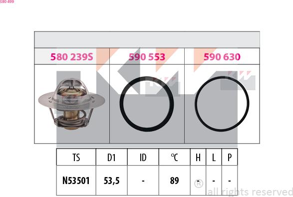 KW 580 499 - Termostato, Refrigerante autozon.pro