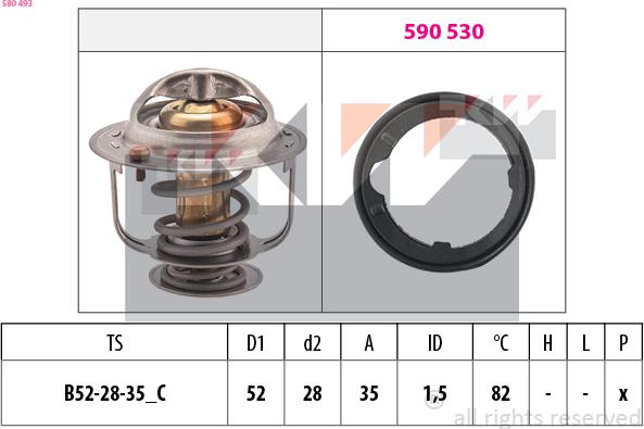 KW 580 493 - Termostato, Refrigerante autozon.pro