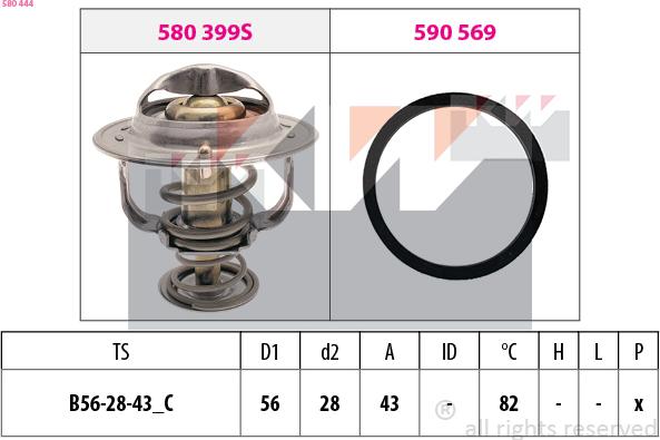 KW 580 444 - Termostato, Refrigerante autozon.pro