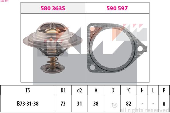 KW 580 441 - Termostato, Refrigerante autozon.pro