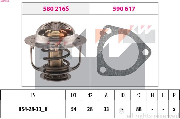 KW 580 453 - Termostato, Refrigerante autozon.pro