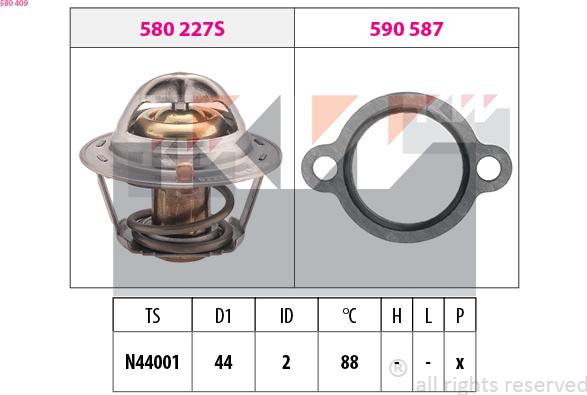 KW 580 409 - Termostato, Refrigerante autozon.pro