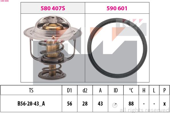 KW 580 408 - Termostato, Refrigerante autozon.pro