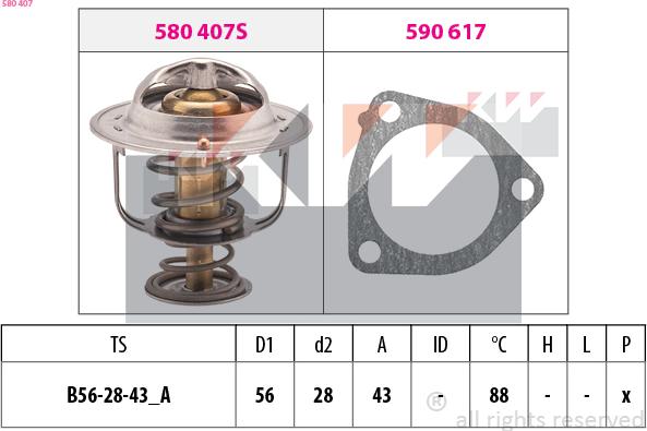 KW 580 407 - Termostato, Refrigerante autozon.pro