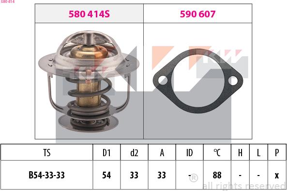 KW 580 414 - Termostato, Refrigerante autozon.pro