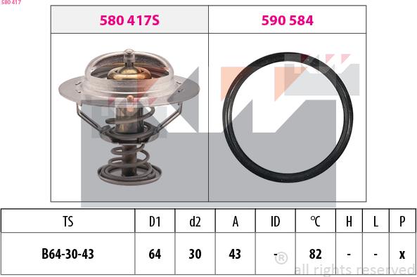 KW 580 417 - Termostato, Refrigerante autozon.pro