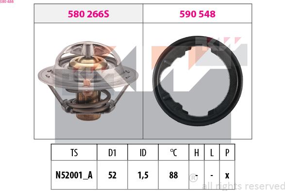 KW 580 488 - Termostato, Refrigerante autozon.pro