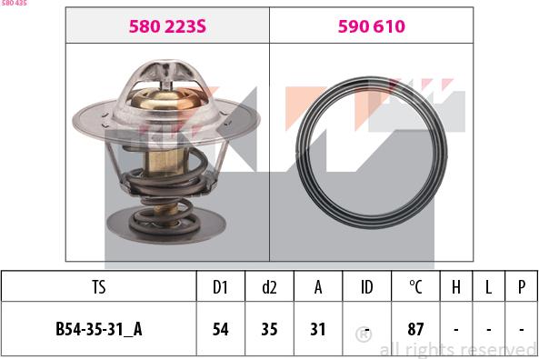 KW 580 435 - Termostato, Refrigerante autozon.pro