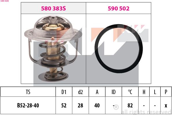 KW 580 438 - Termostato, Refrigerante autozon.pro