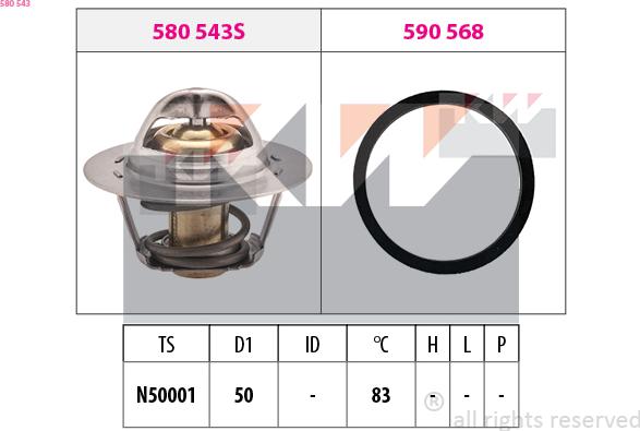 KW 580 543 - Termostato, Refrigerante autozon.pro