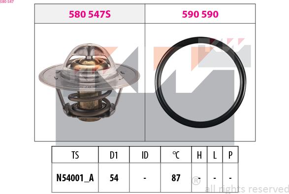 KW 580 547 - Termostato, Refrigerante autozon.pro