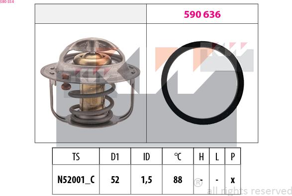 KW 580 554 - Termostato, Refrigerante autozon.pro