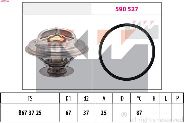 KW 580 552 - Termostato, Refrigerante autozon.pro