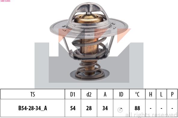 KW 580 536S - Termostato, Refrigerante autozon.pro